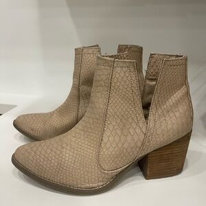 Not Rated Textured Tan Ankle Booties